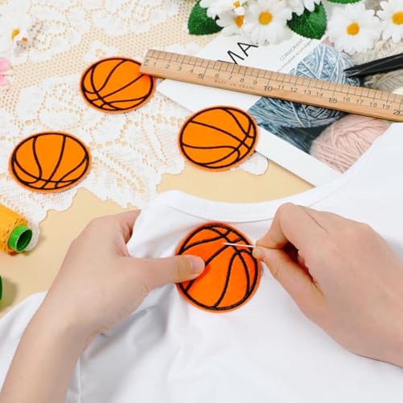 20 Pack Basketball Iron on Patch, Basketball Patches Iron On and Sew On Applique Sports Embroidered Patches Badge for Clothes Jeans Jacket Hat Dress Backpacks DIY Clothing Repair Accessories - Image 3